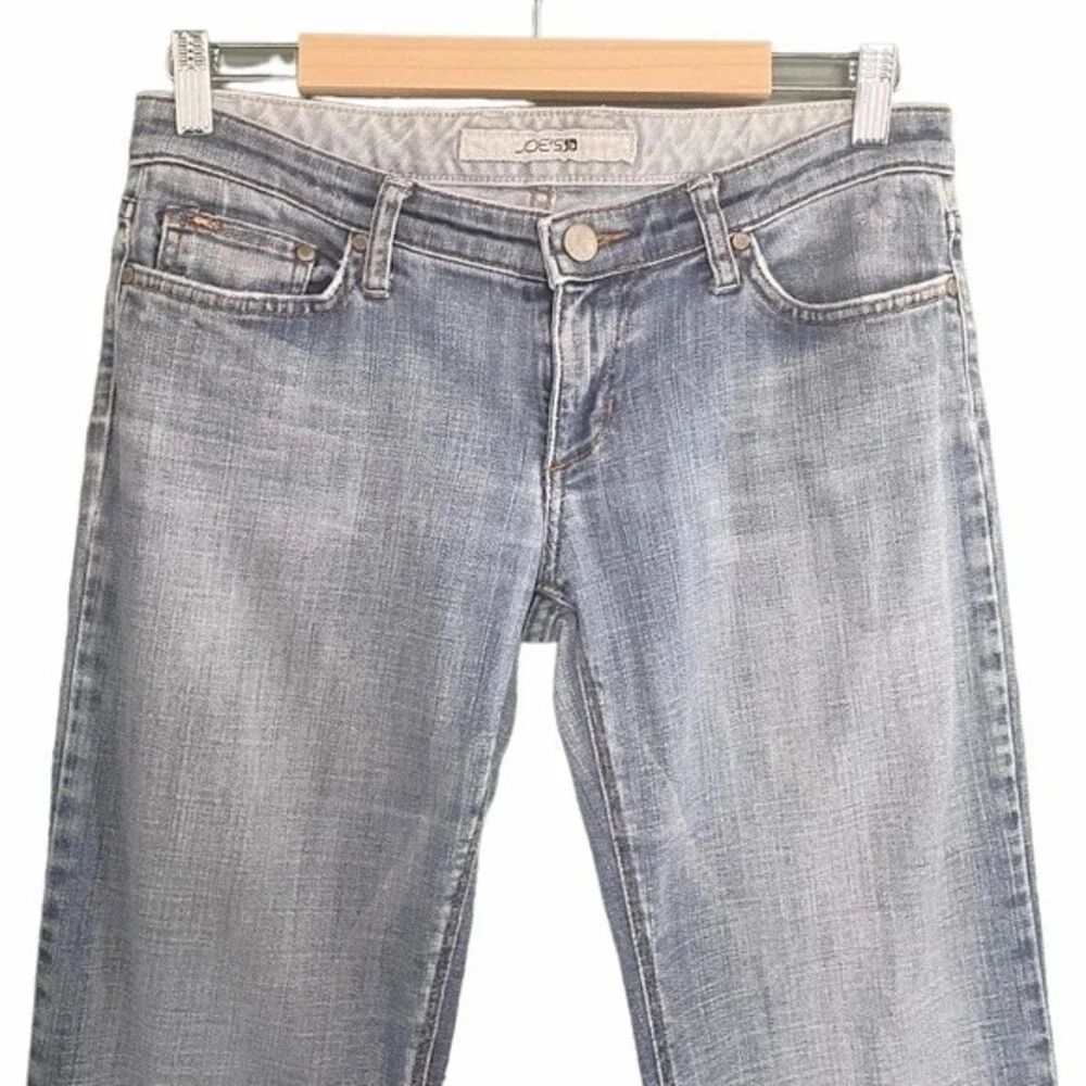 Joe’s Jeans Low Rise Flare Medium Wash Cotton Denim Bootcut Wide Leg Size 28 | 6 - Picture 4 of 14